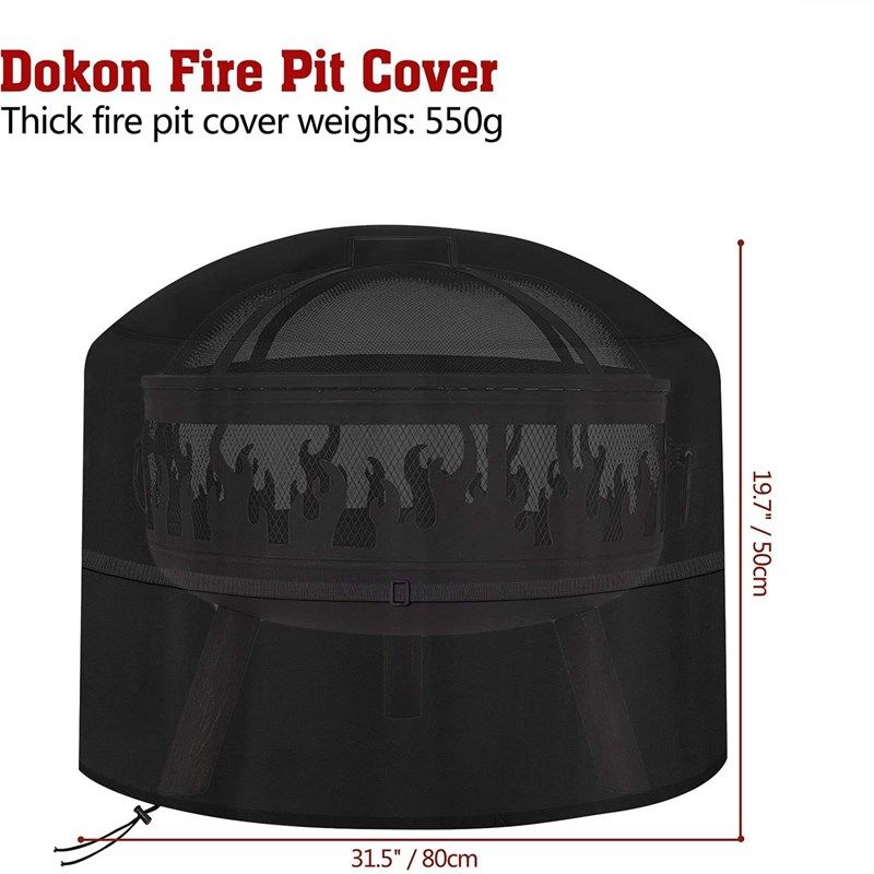 厂家现货牛津布600D火坑罩烤炉罩户外花园套防冻罩火坑炉防尘罩