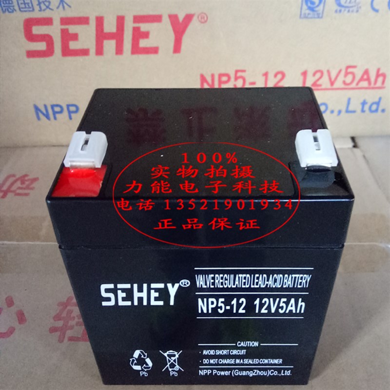 12V5AH电动卷闸门机24V卷帘门电梯控制器拉杆音响安防蓄电池电瓶