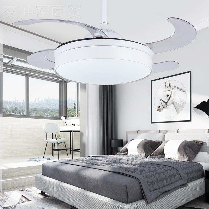 风隐形风扇吊扇灯大力变灯HWU频客餐厅厅遥控家用简约带电风扇吊