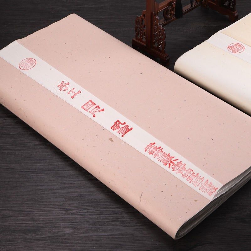 云母熟宣纸工笔画专用八尺丈二丈六丈八大尺寸大规格手工檀皮宣纸