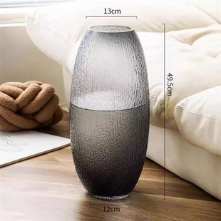 特大号简约轻奢玻璃花瓶水养龙柳富贵竹马醉木客厅卧室落地装饰品