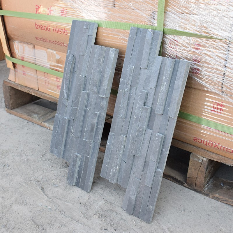 【流水石】水幕墙流水石板岩别墅庭院黑色背景墙流水石