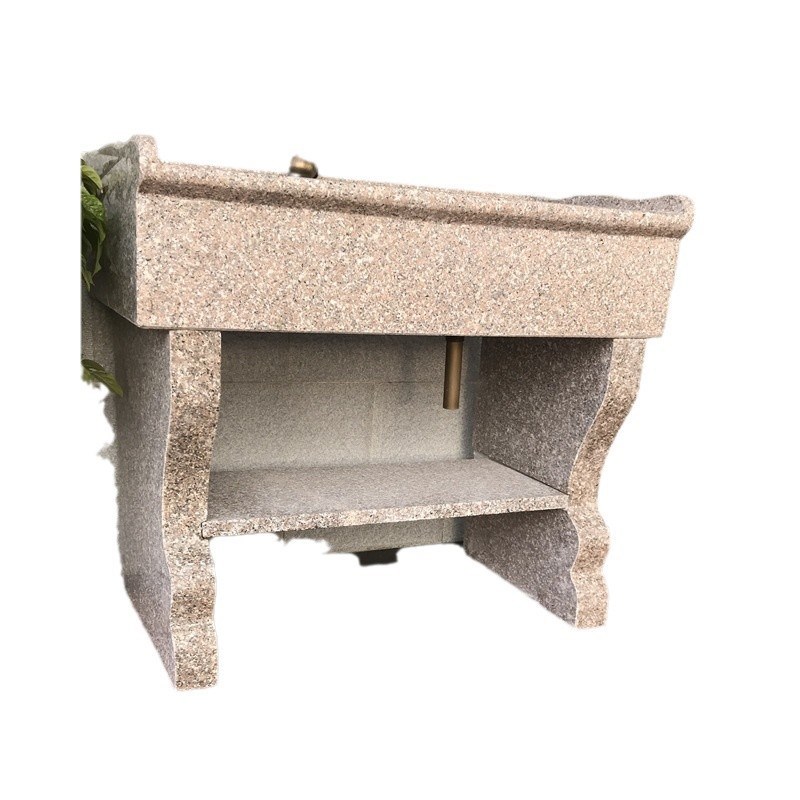 户外洗衣池带搓衣板一体台盆庭院水池石头洗手台家用大理石洗衣槽