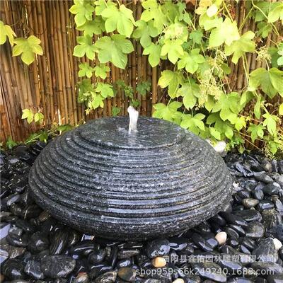 石雕庭院流水喷泉石钵泉眼涌泉式花园造景喷水石头景观摆件