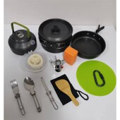 锅餐具带快挂便携菜板户外 凹凸 野营组合套装 炊具炉头跨境