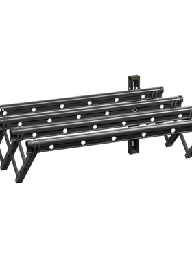 伸缩晾衣架阳台户外推拉晾衣杆折叠黑色凉衣架家用窗户室外晒衣架