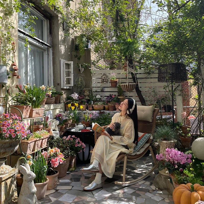 懒人摇椅躺椅户外躺椅庭院午睡椅藤椅室外阳台休闲椅子午休沙发椅