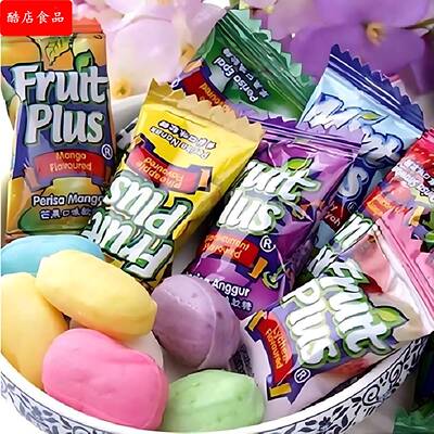 Fruit Plus马来西亚风味水果软糖果糖果果汁软糖网红零食500g包邮
