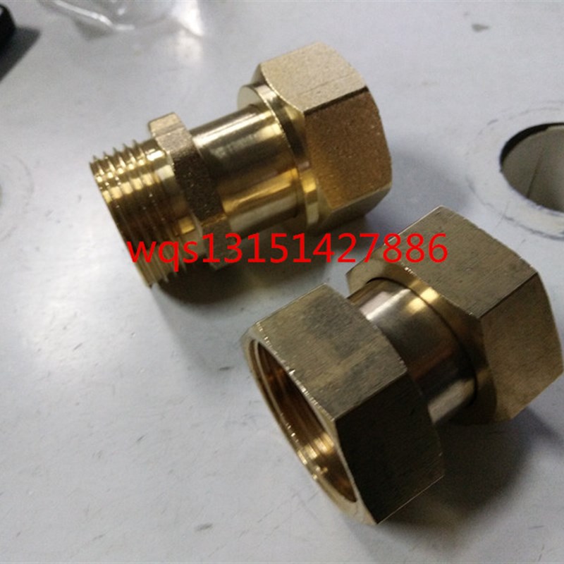 全铜1寸内外丝直活接 热水器直接头内牙铜活接水管活动接头送矽胶