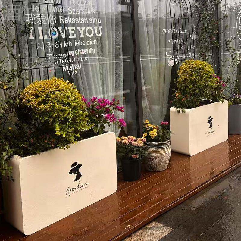 #新款外角不户锈钢圆花TCI箱铁花槽咖啡厅奶茶店外摆隔断艺围栏种