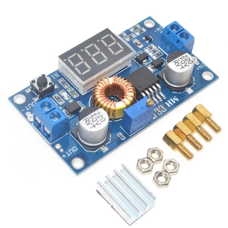 5A大功率75W DC-DC可调降压稳压电源模块 带电压表显示