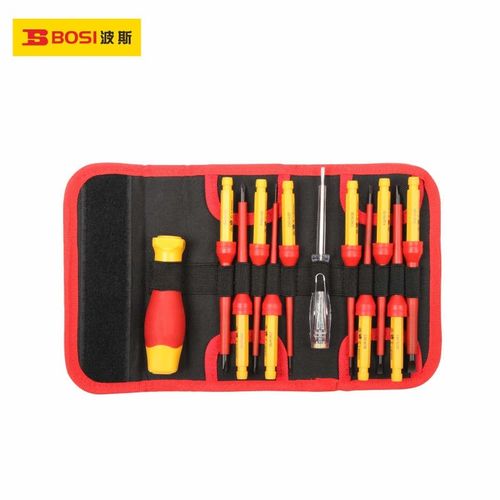 波斯工具 12件VDE可换绝缘螺丝批杆组套 起子电笔 BS600240