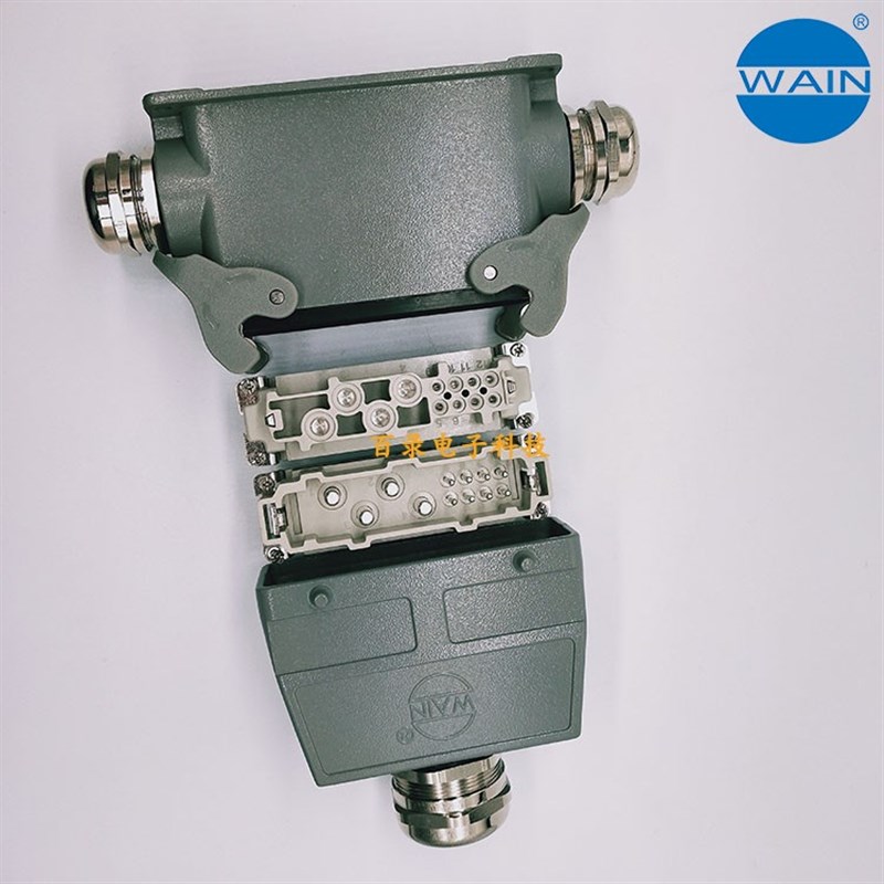 HK-004/8-M/F 哈丁威乐航空插头 80A+16A WAIN唯恩重载连接器