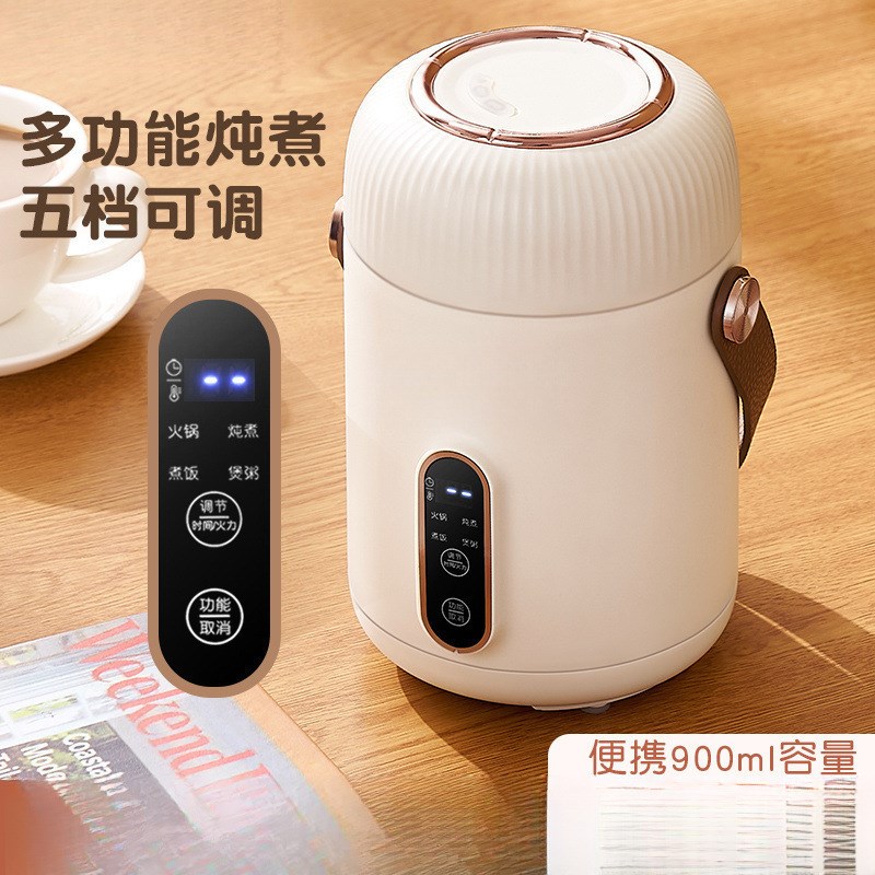 志便捷式养生迷你电炖杯小功率全自动电热煮粥煮茶智能定时保温高