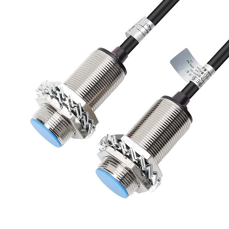 霍尔传感器M12M18双极性磁性接近开关工厂直流三线NPN常开24V