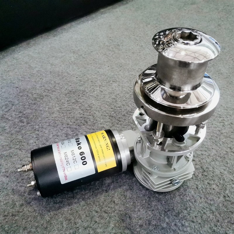 游艇船用锚机电动起锚立式绞盘落锚 船舶配件快艇钓鱼艇 铝合金艇