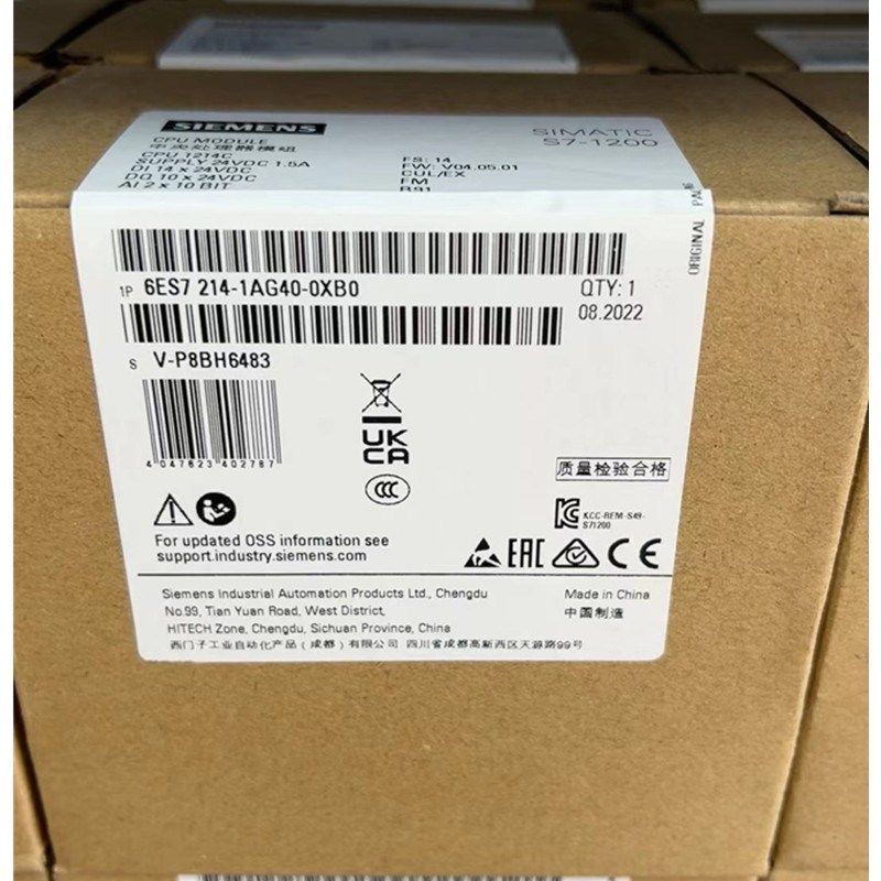 6ES7214-1AG40-0XB0S71200CPU模块1214CDC/DC/DC6ES72141AG400XB0