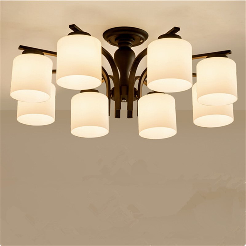 美式乡村简约复古铁艺客厅卧室餐厅适宜低楼层欧式吸吊灯分区