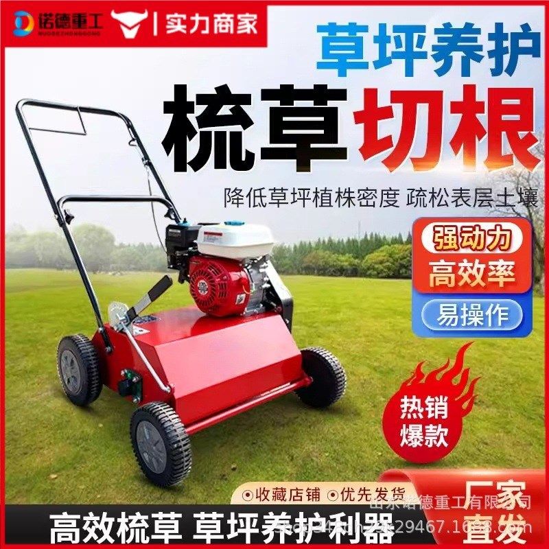 草坪切根机手推式枯草层增氧透气养护机补种草种草坪梳草机