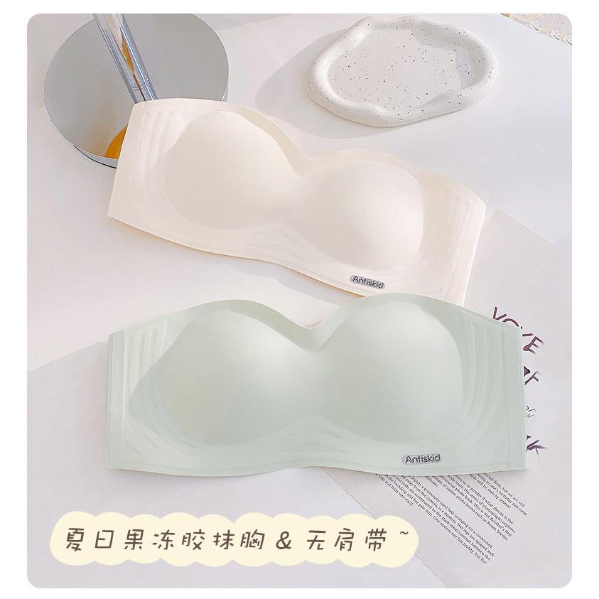 无肩防滑内显衣女款抹胸小薄胸聚拢文胸无痕无带钢圈9289防走光大