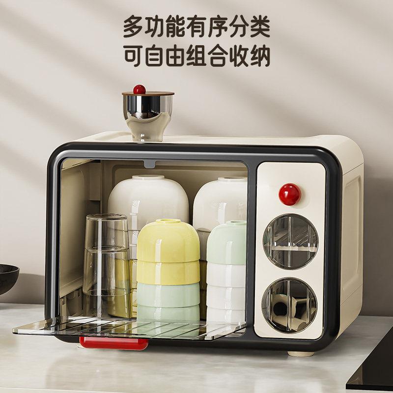 婴儿辅食纳折叠杯架柜奶瓶盖收纳防尘收带沥水托盘餐具置物架杯子