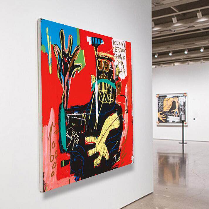 巴奎特饰画潮流涂鸦工斯业风抽象B7艺术画红色挂画大装酒幅吧餐厅