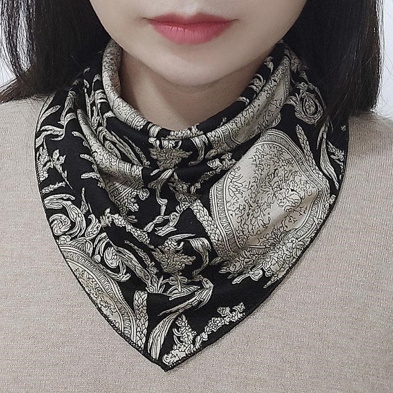 围脖三角巾d女士薄款围巾秋冬季百搭新款防风脖套保暖时尚假领子