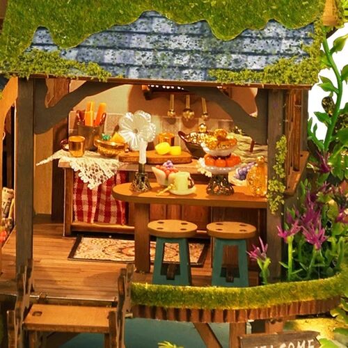 2025新款diy手工小屋模型森林奇遇别墅房子拼装制作建筑玩具女生