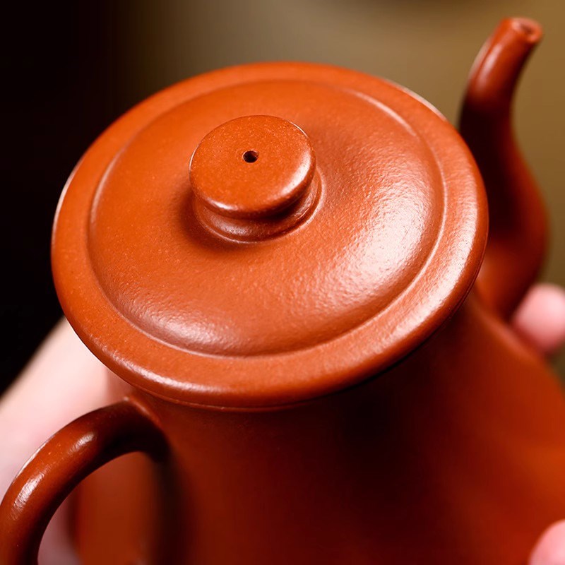 宜兴原矿紫砂 手工茶具 鱼籽砂玉瓶壶260毫升家用