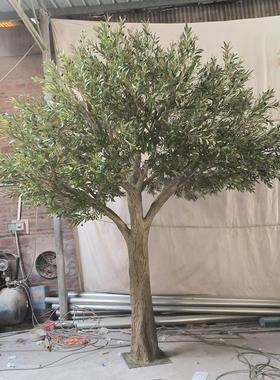 树脂工艺品 仿真橄榄树 玻璃钢橄榄树仿真树大型工程酒店家居装饰
