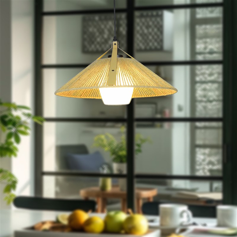 侘寂风麻绳吊灯法式复古饭餐厅茶楼卡座民宿卧室书房火锅店工程灯