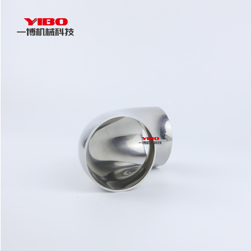 不锈钢3A卫生级90度弯头  304/316弯管1.5D 标准SMS内外镜面弯头