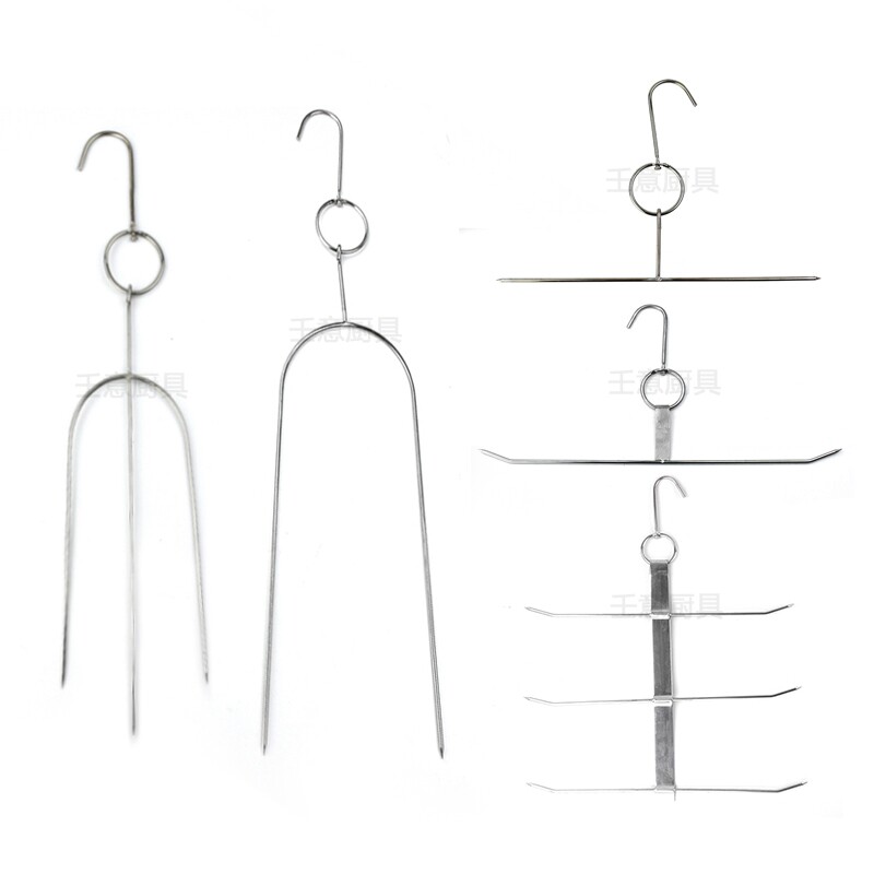 港式三层叉烧环不锈钢叉烧环加粗鸡翅叉琵琶叉烧腊勾乳猪针