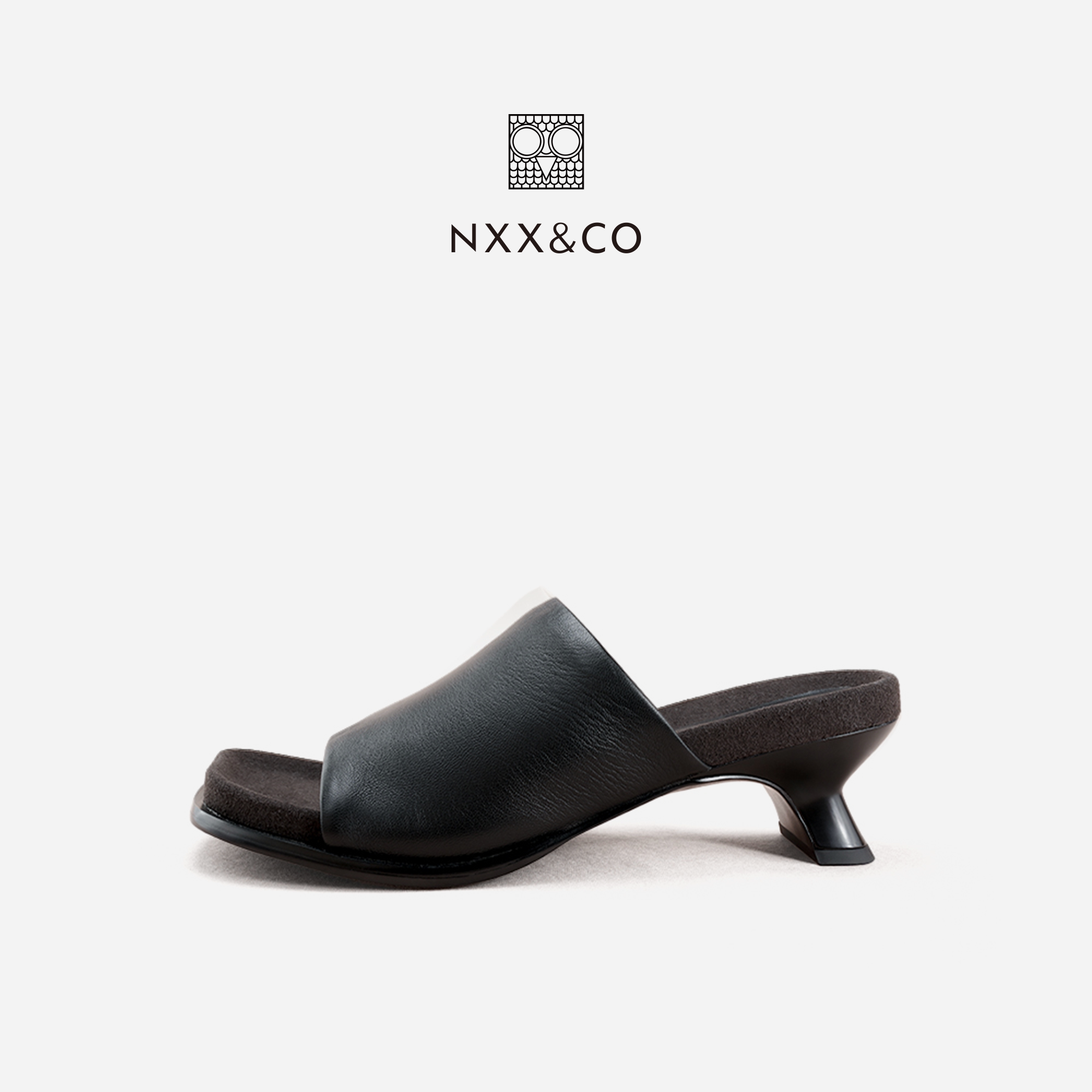 NXX&CO2026年夏季心里白色小猫跟休闲凉鞋时尚舒适凉拖鞋