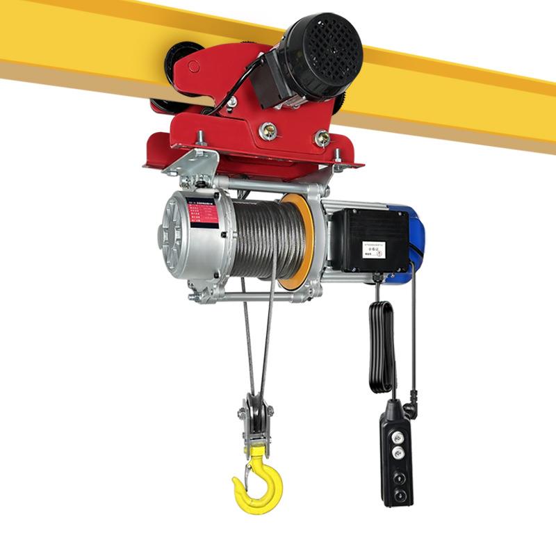 连体提升机80v小型吊机带跑车家用卷扬机升降上料机220v电动葫芦