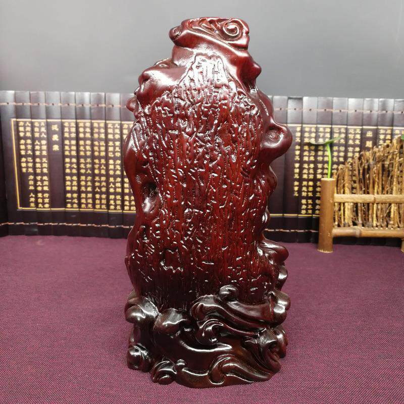 黑檀木上漆 义关公 武财神 家居摆件