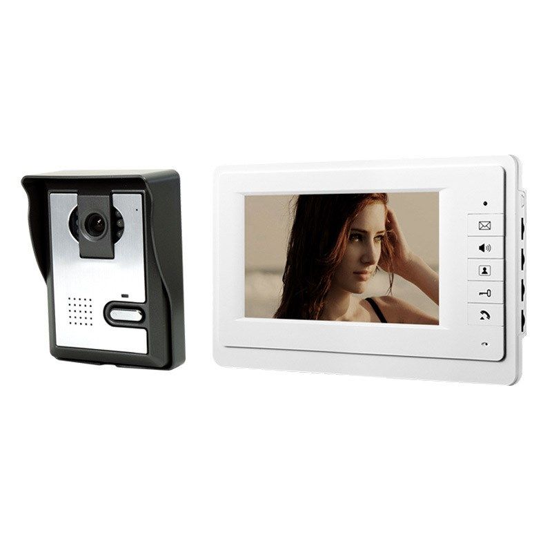 7英寸彩色可视对讲门铃家用高清有线别墅智能楼宇视频监控包邮