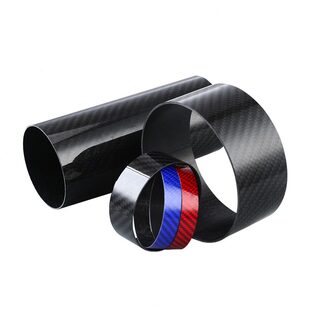 甄选3K碳纤维管空心碳纤维棒管缠绕CNC碳管汽摩配卷管斜纹哑光碳