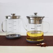 甄选不锈钢304过滤网带盖大号家用厨房带盖不挂油玻璃猪油有盖