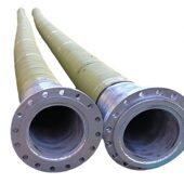 甄选大口径胶管吸排泥浆砂浆管钢丝骨架输水胶管碳钢法兰大口径胶