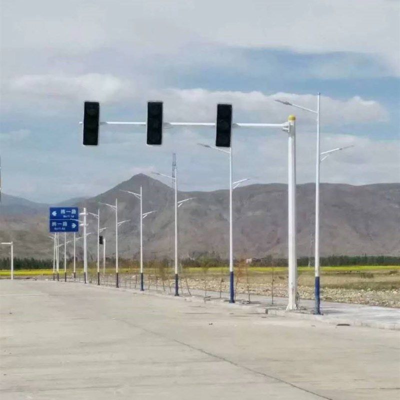 热镀八角监控立杆6米7米8米抓拍监控杆道路卡口立杆交通信号灯杆