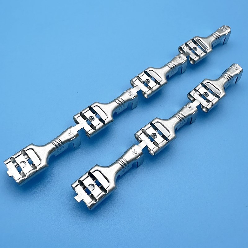 6.3插簧直连带 插片端子连绕 6.3插簧端子冷压端子插片插簧5000祇