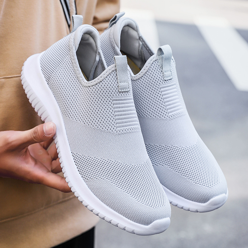 夏天懒人无带运动休闲鞋45透气网面男鞋46特大码47没鞋带48网布鞋