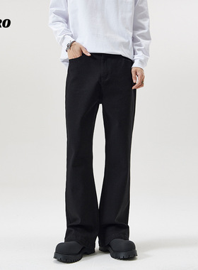 xxbro男装#2024秋季新款高街潮牌微喇牛仔裤男修身显瘦弹力长裤子