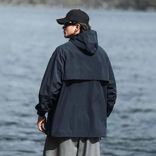 夏季户外upf50+防晒衣男冰丝2024新款宽松大码防晒服男士超薄外套
