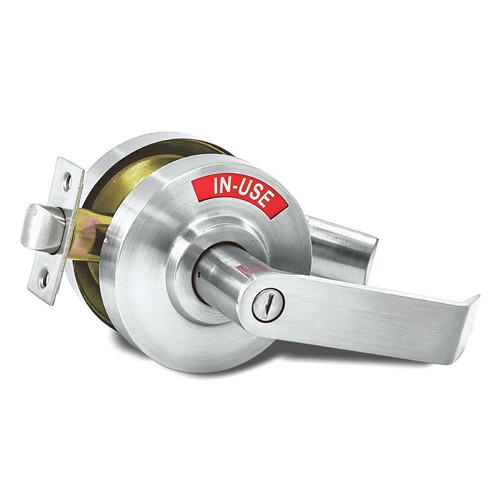 砂铬雅黑房门浴室美式商用ANSI二级指示牌执手锁 Indicator Lock