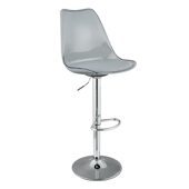 甄选现简约pet塑料吧台椅可旋转升降椅郁金香透明脚椅亚克力吧椅