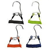 甄选YEXIZE潜水专业流钩316不锈钢头钩安全弹簧绳挂钩水肺顶放流