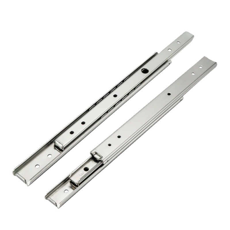 供应45宽全304不锈钢滑轨EuSR-45三节不锈钢导轨IDC31抽屉轨道滑