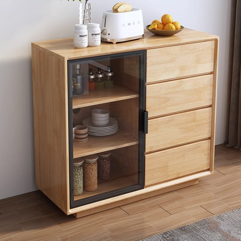 实木岩板餐边柜简约现代轻奢茶水柜客厅靠墙家用多功能收纳储物柜,住宅家具,餐边柜,淘宝优惠券,粉丝福利购,淘宝优惠卷